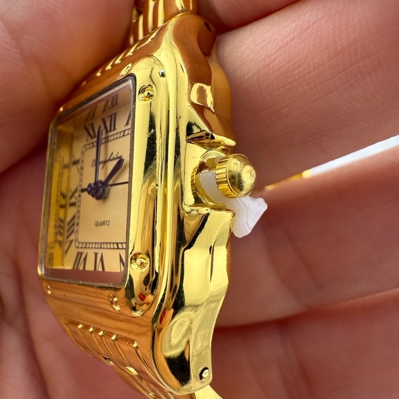 Classic Panthere square Gold big size stainless steel Watch main image 8
